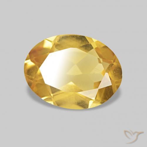 Berilo Dorado claro natural de 0.99 ct, Ovalada, VS