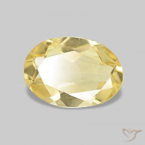 Berilo Amarillo claro natural de 0.83 ct, Ovalada, VS