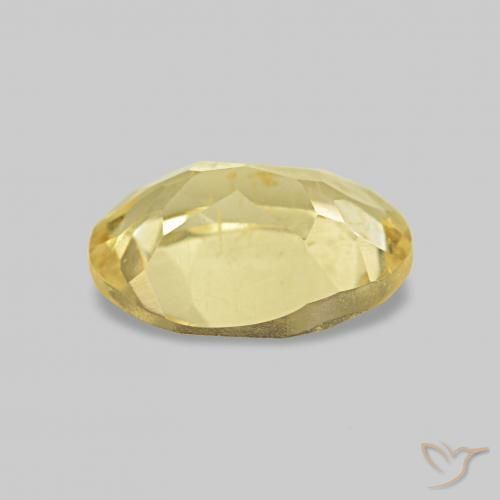 Berilo Amarillo-dorado claro natural de 0.63 ct, Ovalada, VS