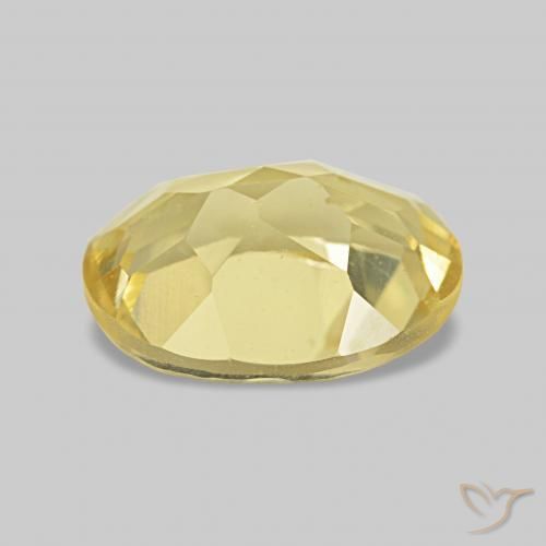 Berilo Dorado claro natural de 1.14 ct, Ovalada, VS