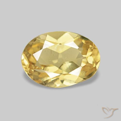 Berilo Dorado natural de 0.73 ct, Ovalada, VS