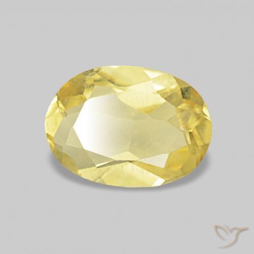 Berilo Amarillo claro natural de 0.61 ct, Ovalada, VS