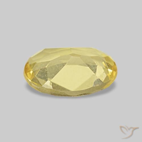 Berilo Amarillo claro natural de 0.61 ct, Ovalada, VS
