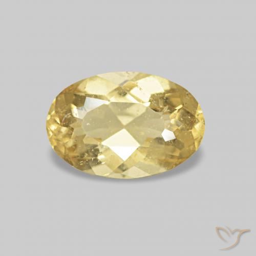 0.43ct Dorado claro Berilo, Ovalada, VS