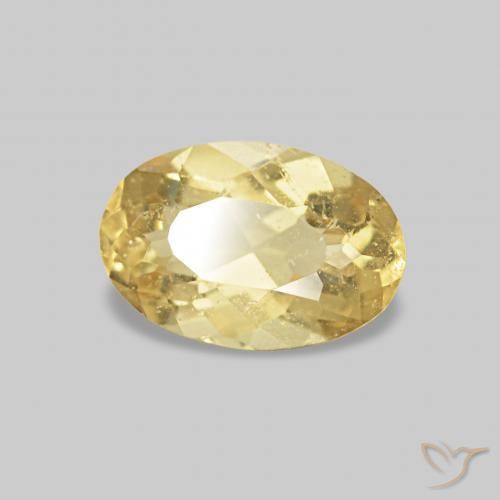 Berilo Dorado claro natural de 0.43 ct, Corte Óvalo, VS