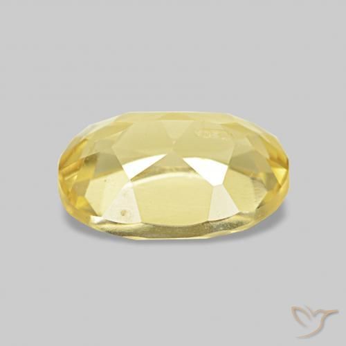 Berilo Amarillo claro natural de 1.18 ct, Ovalada, VS