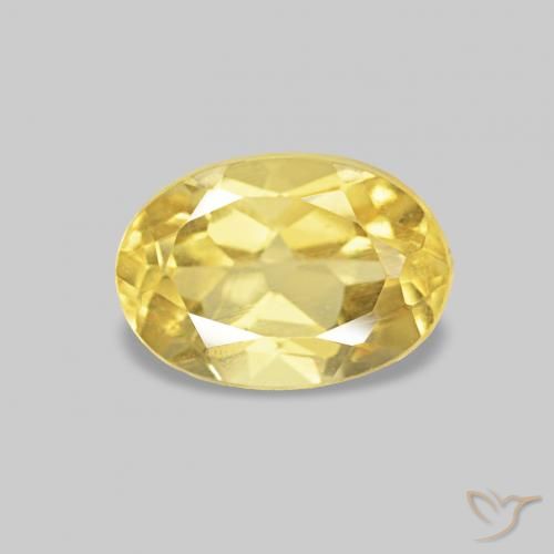 Berilo Amarillo claro natural de 0.51 ct, Ovalada, VS