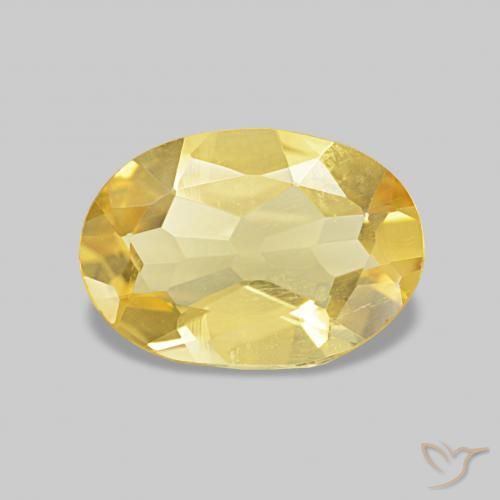 0.85ct Amarillo claro Berilo, Ovalada, VS