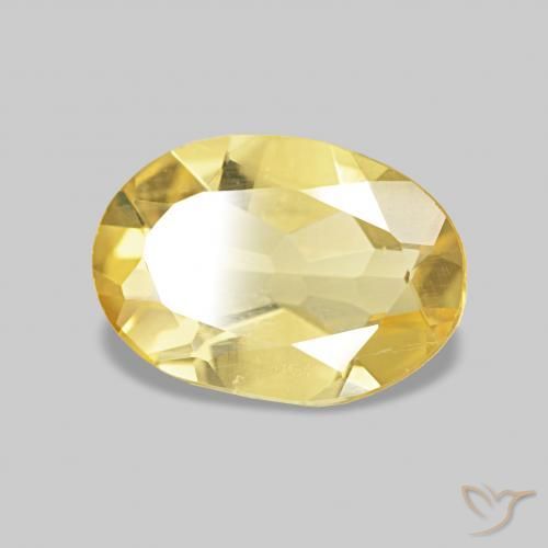 Berilo Amarillo claro natural de 0.85 ct, Corte Óvalo, VS