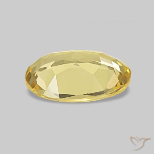 Berilo Amarillo claro natural de 0.85 ct, Corte Óvalo, VS