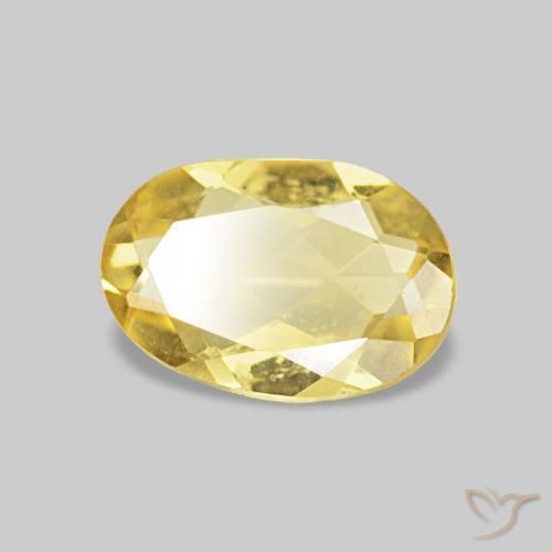Berilo Amarillo claro natural de 0.52 ct, Ovalada, VS