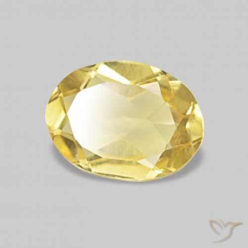 Berilo Dorado claro natural de 0.65 ct, Ovalada, VS