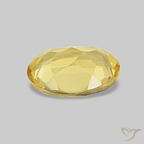 Berilo Dorado claro natural de 0.65 ct, Ovalada, VS