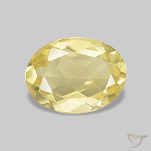 Berilo Dorado claro natural de 1.09 ct, Ovalada, VS