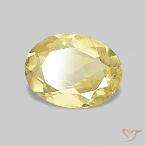 Berilo Dorado claro natural de 1.09 ct, Ovalada, VS