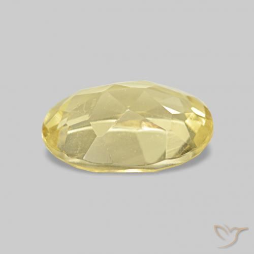 Berilo Dorado claro natural de 1.09 ct, Ovalada, VS