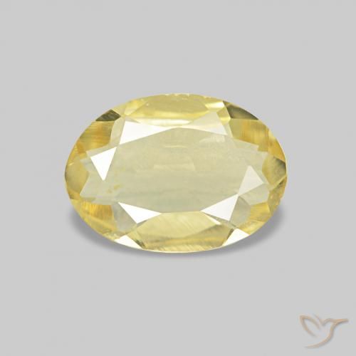 Berilo Amarillo claro natural de 0.45 ct, Ovalada, VS