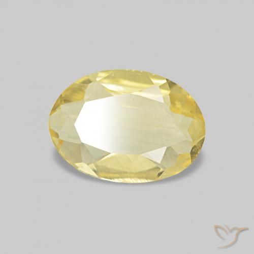 Berilo Amarillo claro natural de 0.45 ct, Ovalada, VS