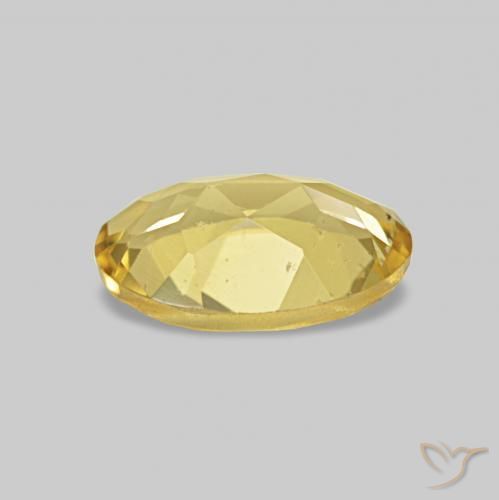Berilo Dorado claro natural de 0.61 ct, Ovalada, VS