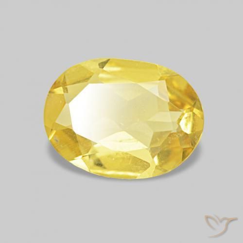 Berilo Amarillo claro natural de 0.60 ct, Corte Óvalo, VS