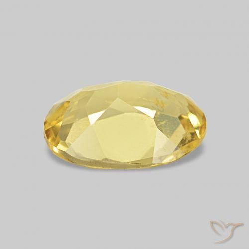 Berilo Amarillo-dorado claro natural de 0.89 ct, Ovalada, VS