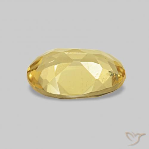 Berilo Amarillo claro natural de 0.90 ct, Ovalada, VS