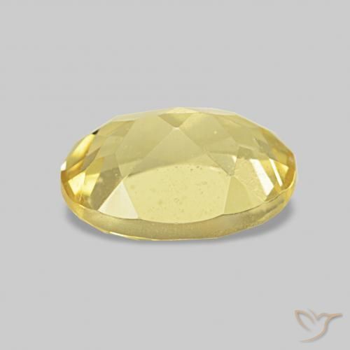 Berilo Dorado claro natural de 1.14 ct, Ovalada, VS