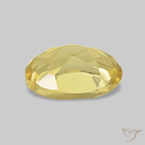 Berilo Amarillo claro natural de 0.77 ct, Corte Óvalo, VS