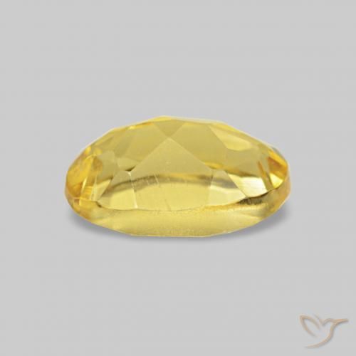 Berilo Dorado medio natural de 0.51 ct, Ovalada, VS