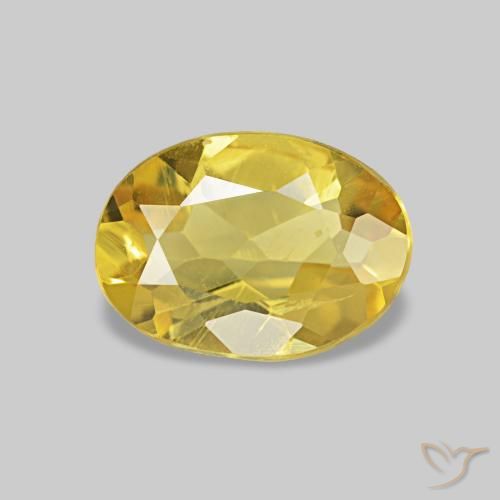 Berilo Amarillo-dorado claro natural de 0.50 ct, Ovalada, VS