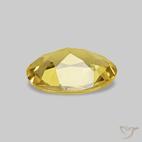 Berilo Amarillo-dorado claro natural de 0.50 ct, Ovalada, VS