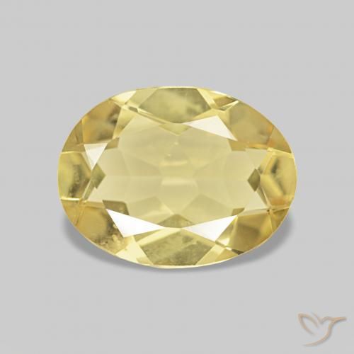 Berilo Amarillo-dorado claro natural de 1.44 ct, Ovalada, VVS-VS