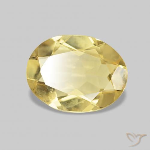 Berilo Amarillo-dorado claro natural de 1.44 ct, Ovalada, VVS-VS