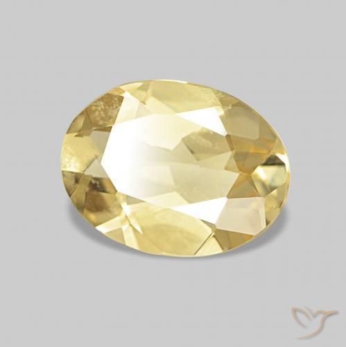 Berilo Amarillo claro natural de 1.34 ct, Ovalada, VVS-VS