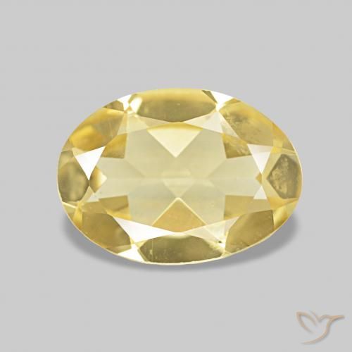 Berilo Amarillo medio natural de 0.97 ct, Ovalada, VVS-VS