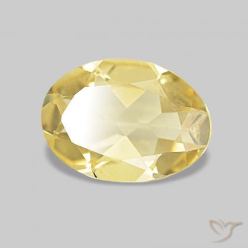 Berilo Amarillo medio natural de 0.97 ct, Ovalada, VVS-VS