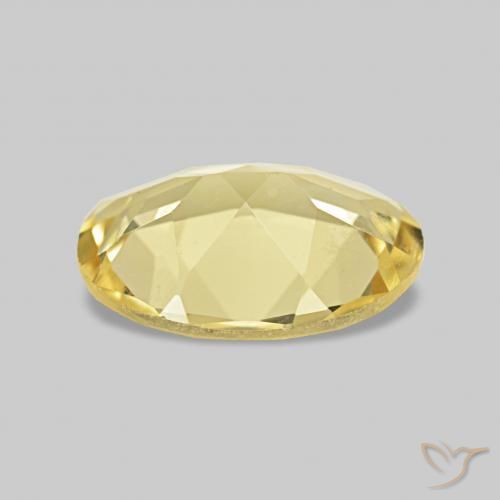 Berilo Amarillo medio natural de 0.97 ct, Ovalada, VVS-VS