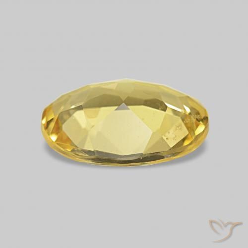 Berilo Dorado claro natural de 0.91 ct, Ovalada, VVS-VS
