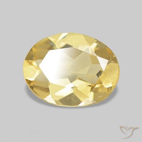 Berilo Amarillo medio natural de 1.40 ct, Ovalada, VVS-VS
