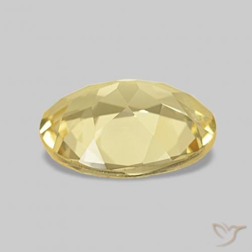 Berilo Amarillo medio natural de 1.40 ct, Ovalada, VVS-VS