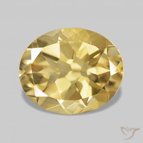 Berilo Amarillo-dorado claro natural de 3.29 ct, Ovalada, VVS-VS