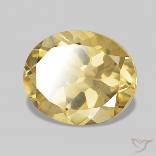Berilo Amarillo-dorado claro natural de 3.29 ct, Ovalada, VVS-VS