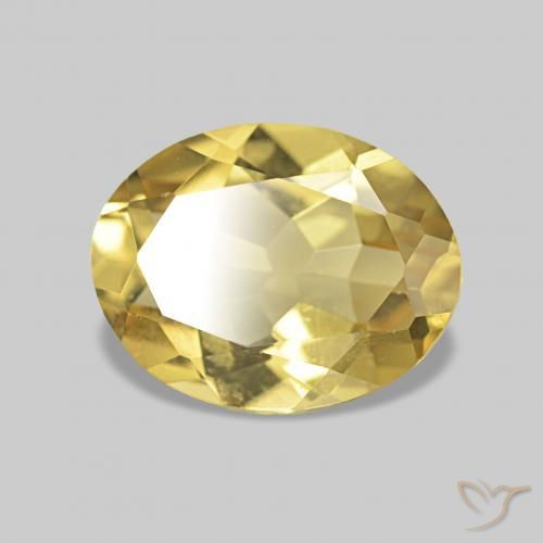 Berilo Dorado claro natural de 1.67 ct, Ovalada, VVS-VS