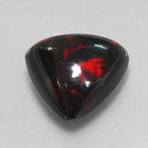 Ópalo negro multicolor natural de 4,00 ct, trillón, opaco