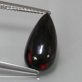 Ópalo negro multicolor natural de 2,19 ct, en forma de pera, opaco