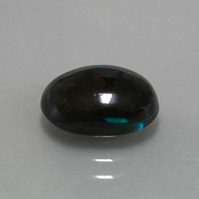 Ópalo negro multicolor natural de 1,62 ct, corte óvalo, opaco