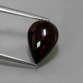Ópalo negro multicolor natural de 2,18 ct, en forma de pera, opaco