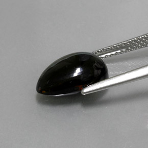 Ópalo negro multicolor natural de 2,10 ct, en forma de pera, opaco