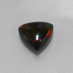 Ópalo negro multicolor natural de 1,88 ct, trillón, opaco