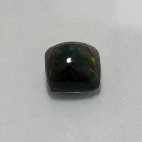 Ópalo negro multicolor natural de 2,40 ct, cuadrado, opaco
